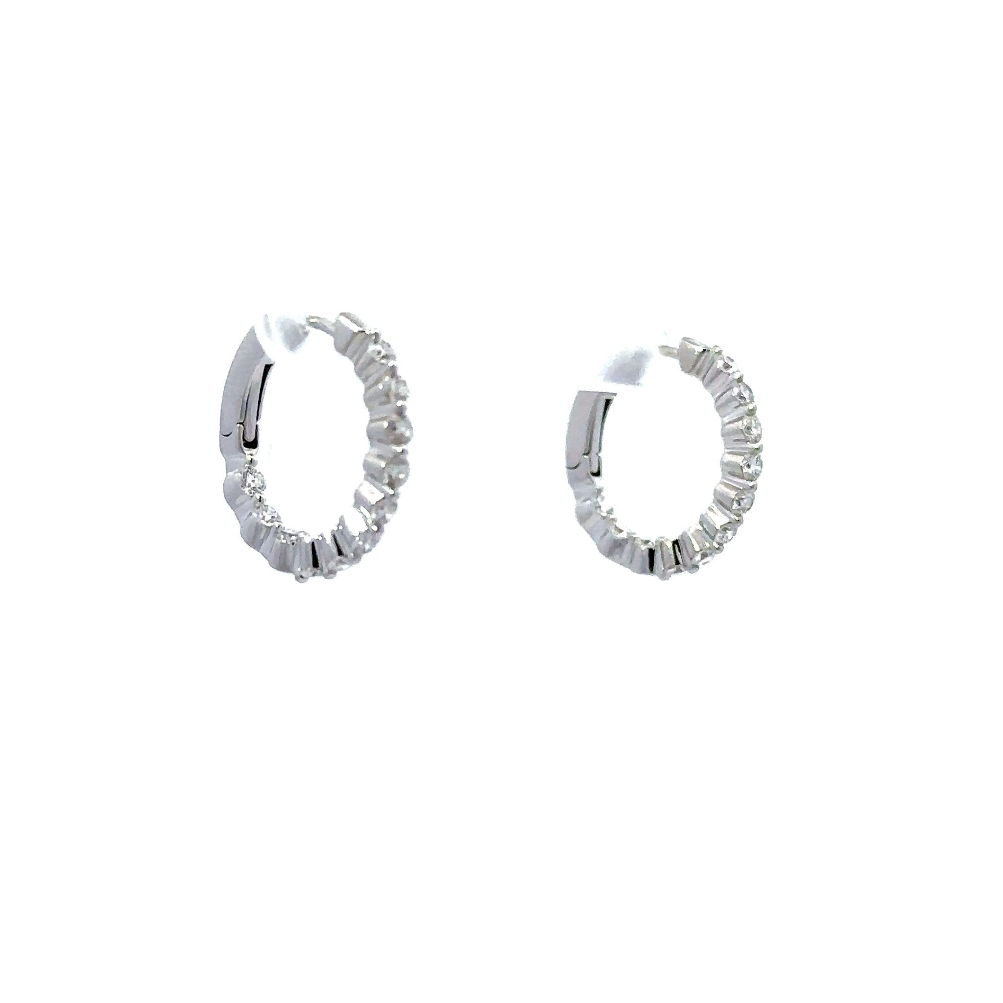 1.00ct Inside Outside Diamond Hoops - Chapel Hills Jewelry