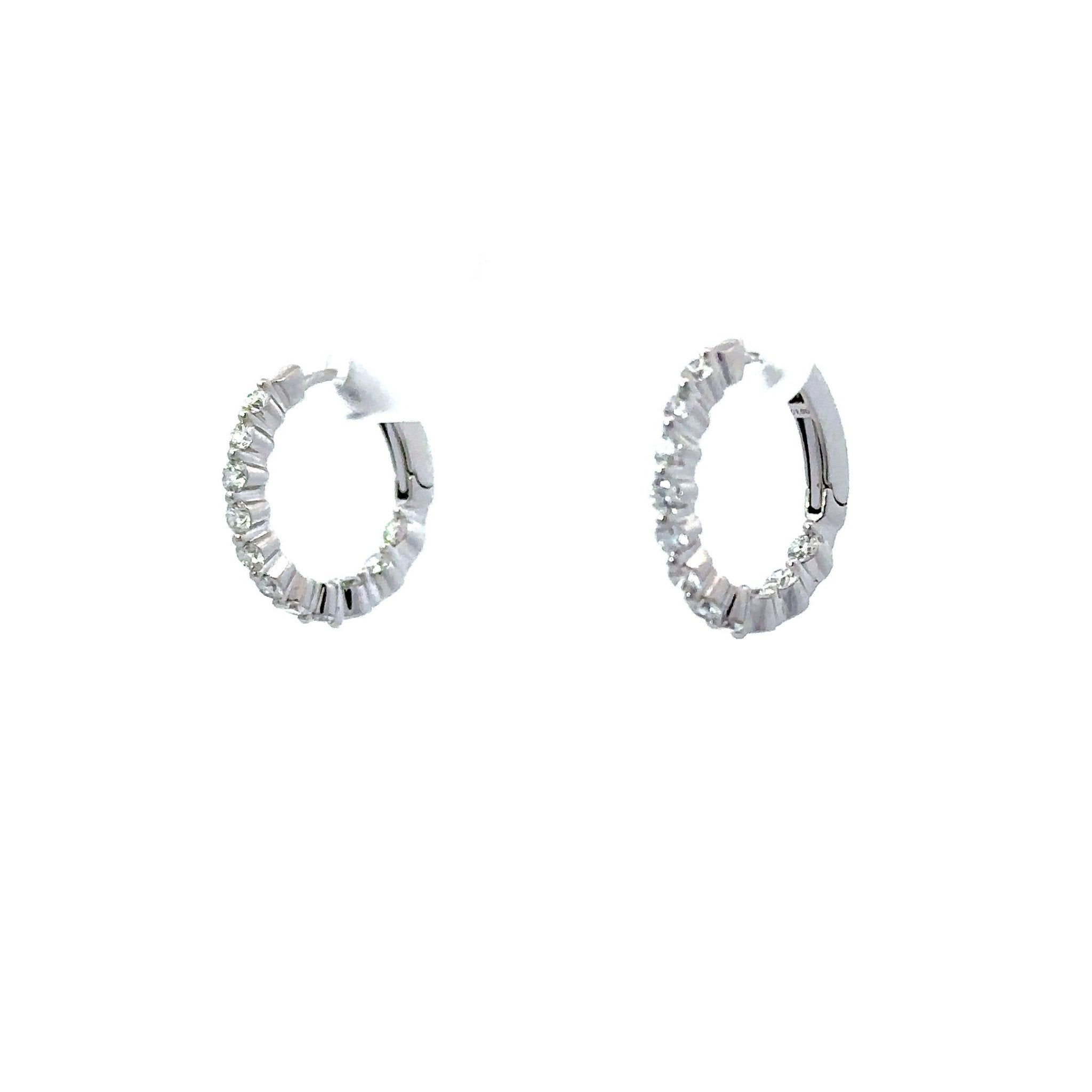 1.00ct Inside Outside Diamond Hoops - Chapel Hills Jewelry