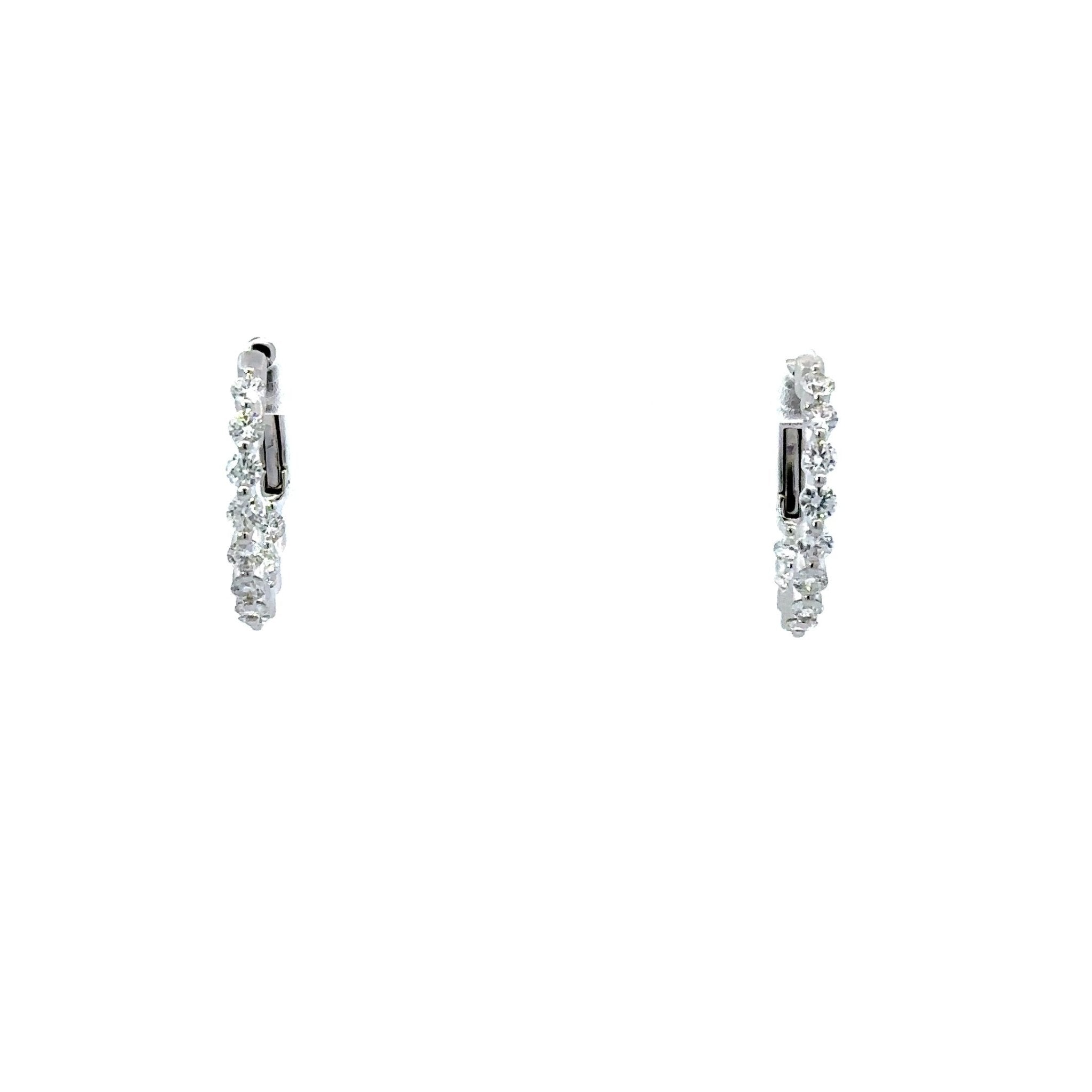 1.00ct Inside Outside Diamond Hoops - Chapel Hills Jewelry