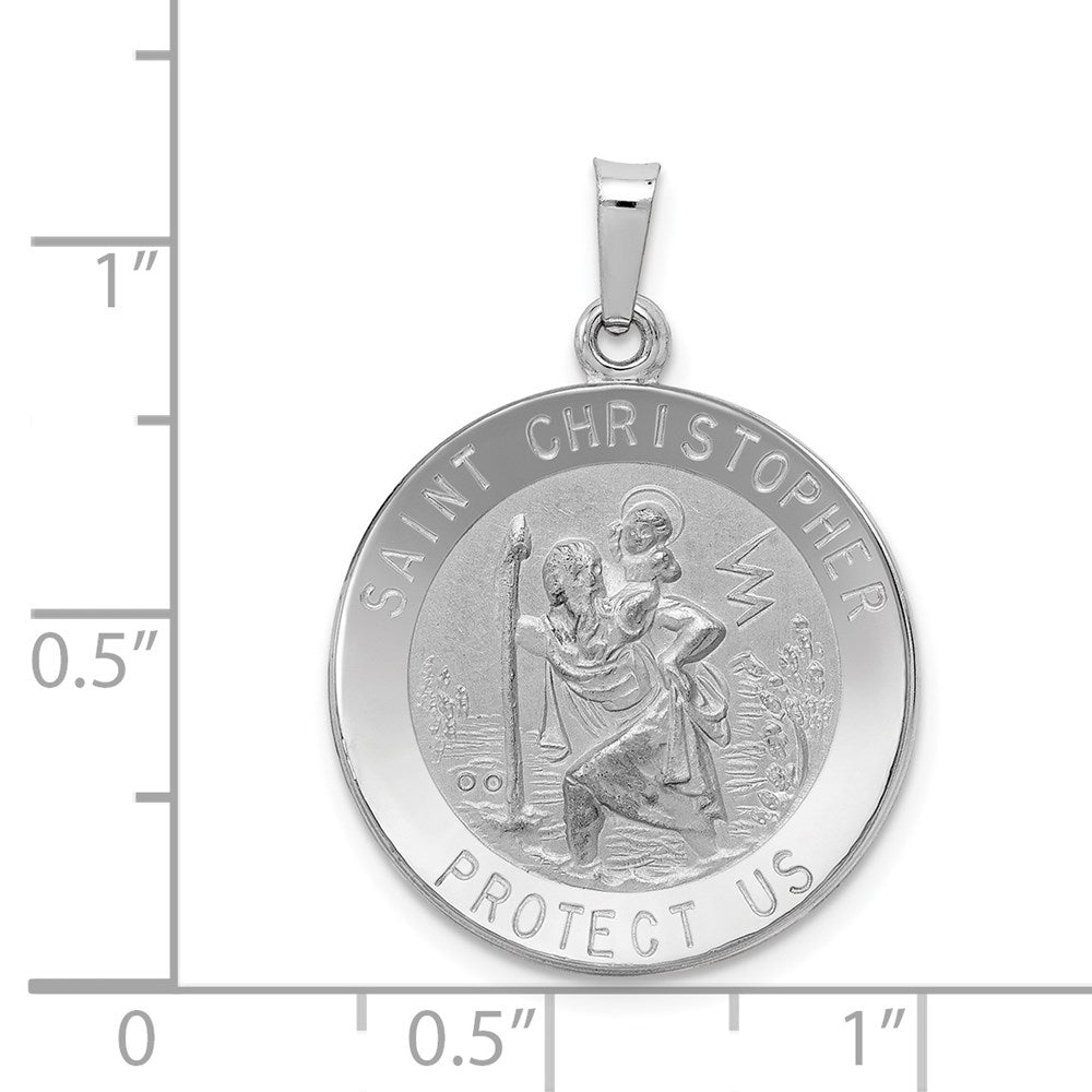 14KT White Gold Saint Christopher Medal - Chapel Hills Jewelry