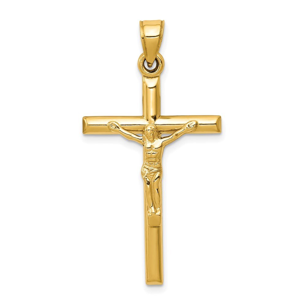 14KT Yellow Gold Hollow Crucifix - Chapel Hills Jewelry