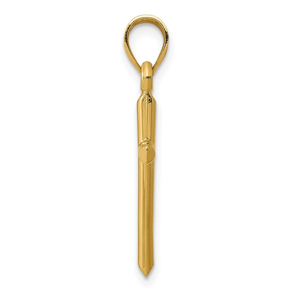 14KT Yellow Gold Polished Hollow Cross - Chapel Hills Jewelry