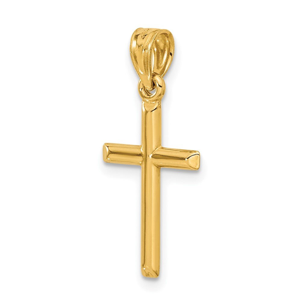 14KT Yellow Gold Polished Hollow Cross - Chapel Hills Jewelry