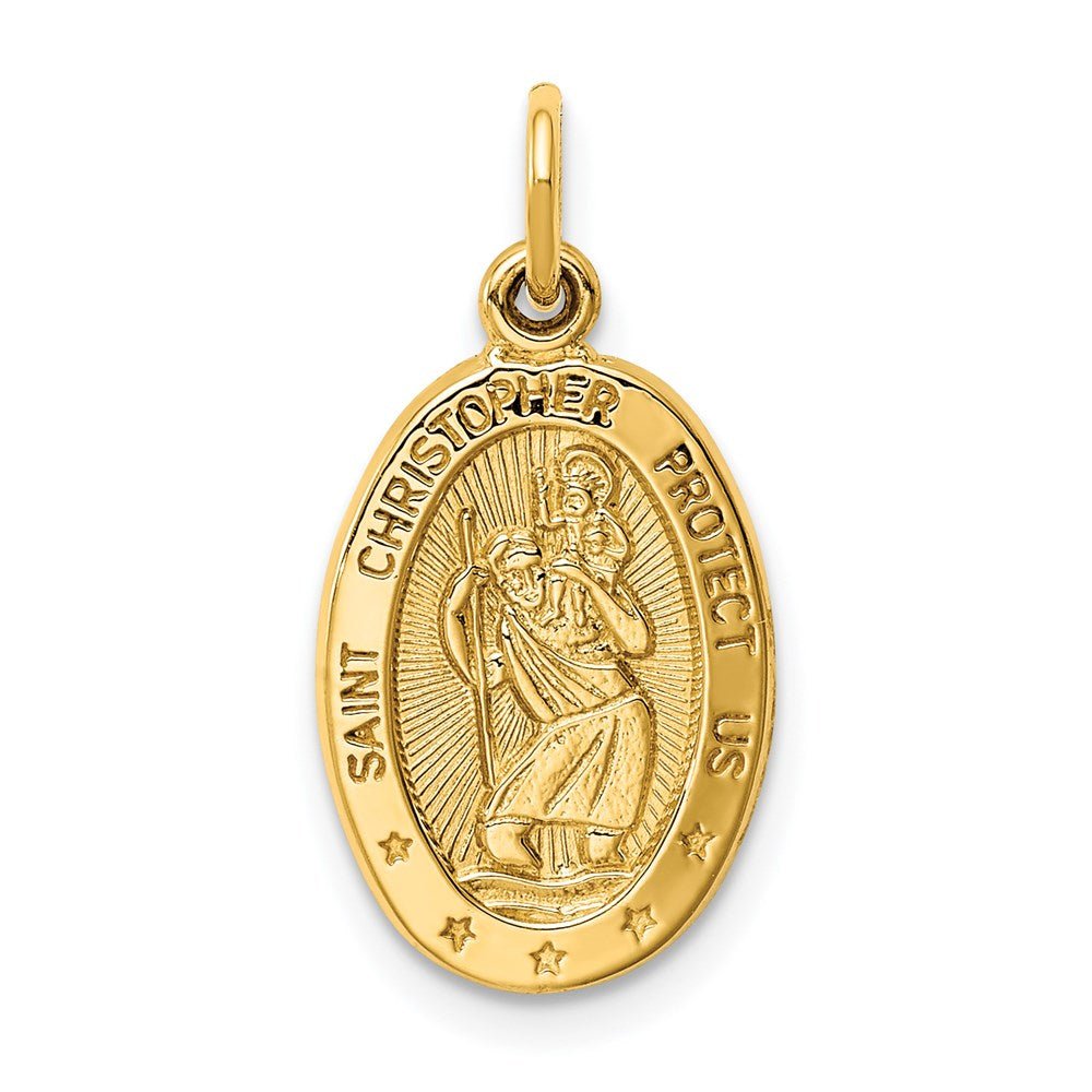 14KT Yellow Gold Saint Christopher Medal - Chapel Hills Jewelry