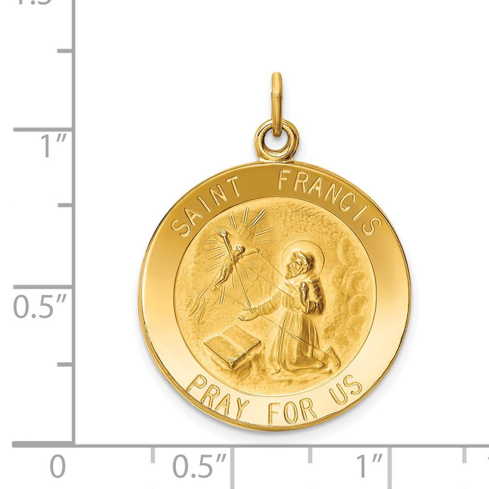 14KT Yellow Gold Saint Francis Medal - Chapel Hills Jewelry