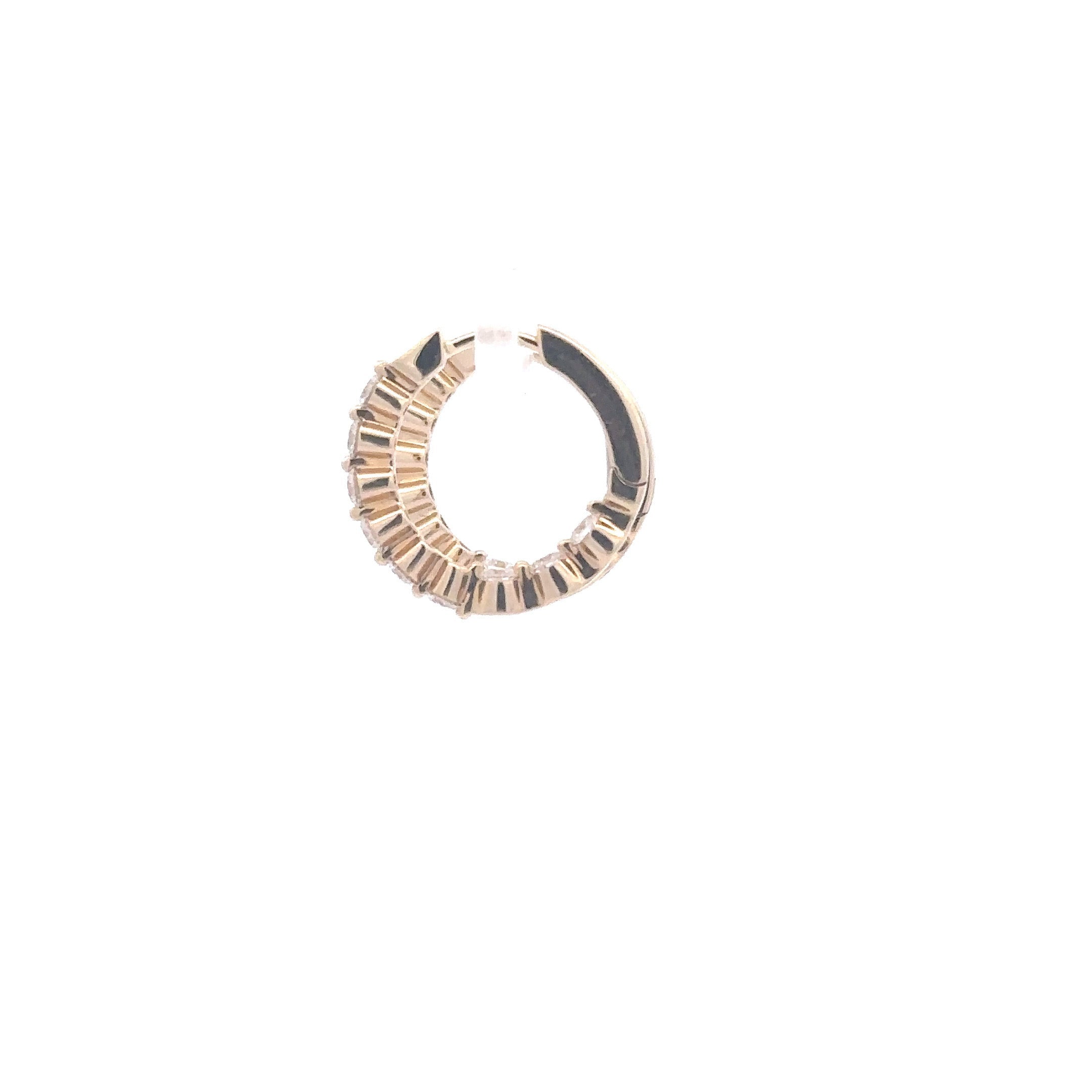 14KT Yellow Inside Outside Hoops