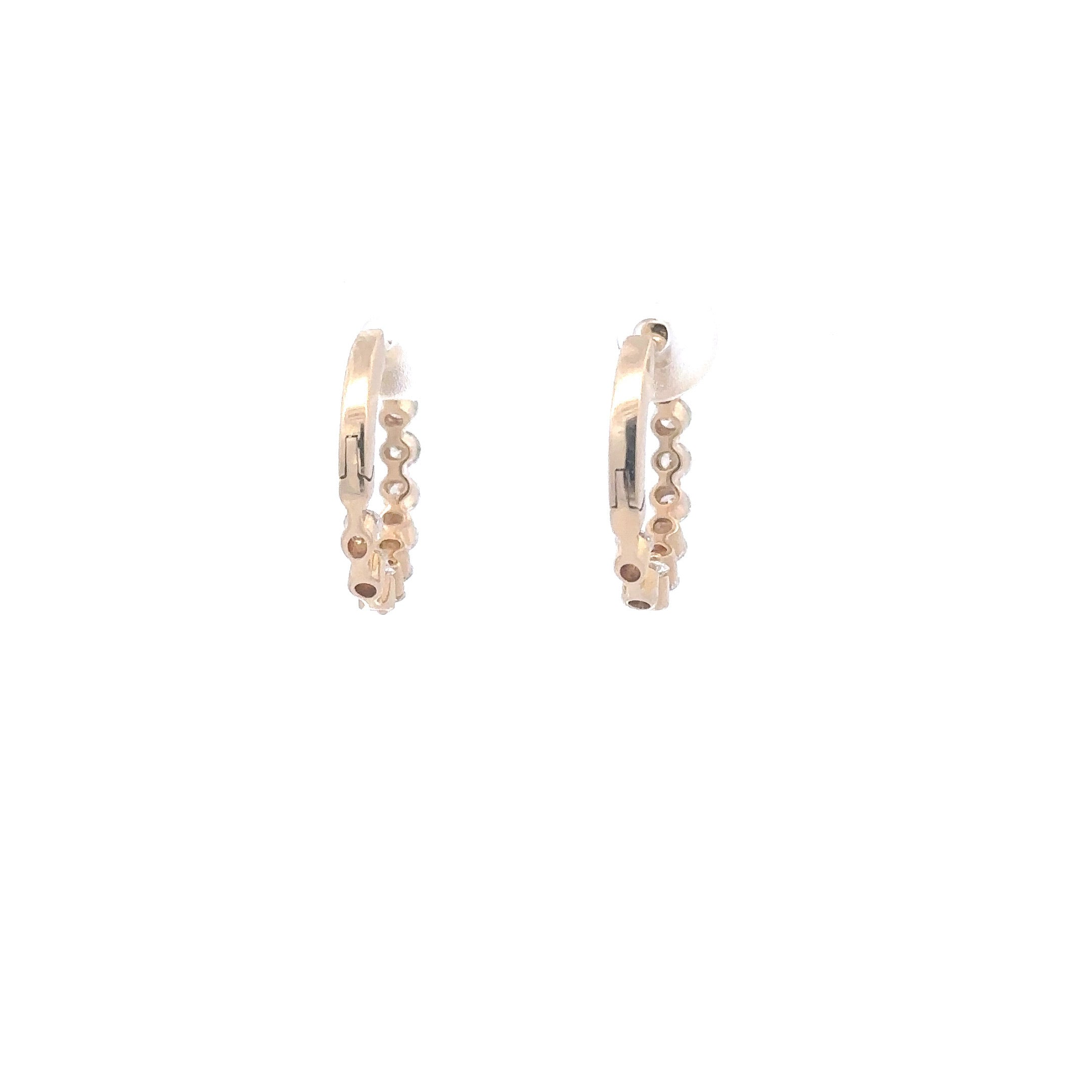 14KT Yellow Inside Outside Hoops