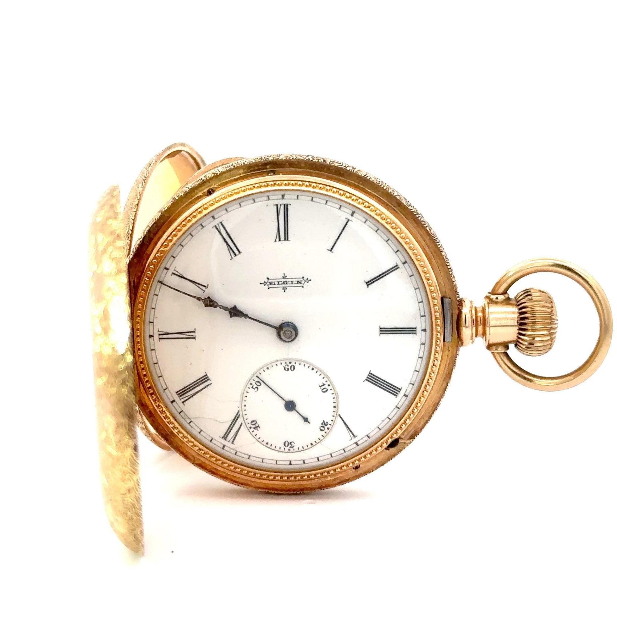 Elgin Pocket Watch 14KT Yellow Hunter Case - Chapel Hills Jewelry