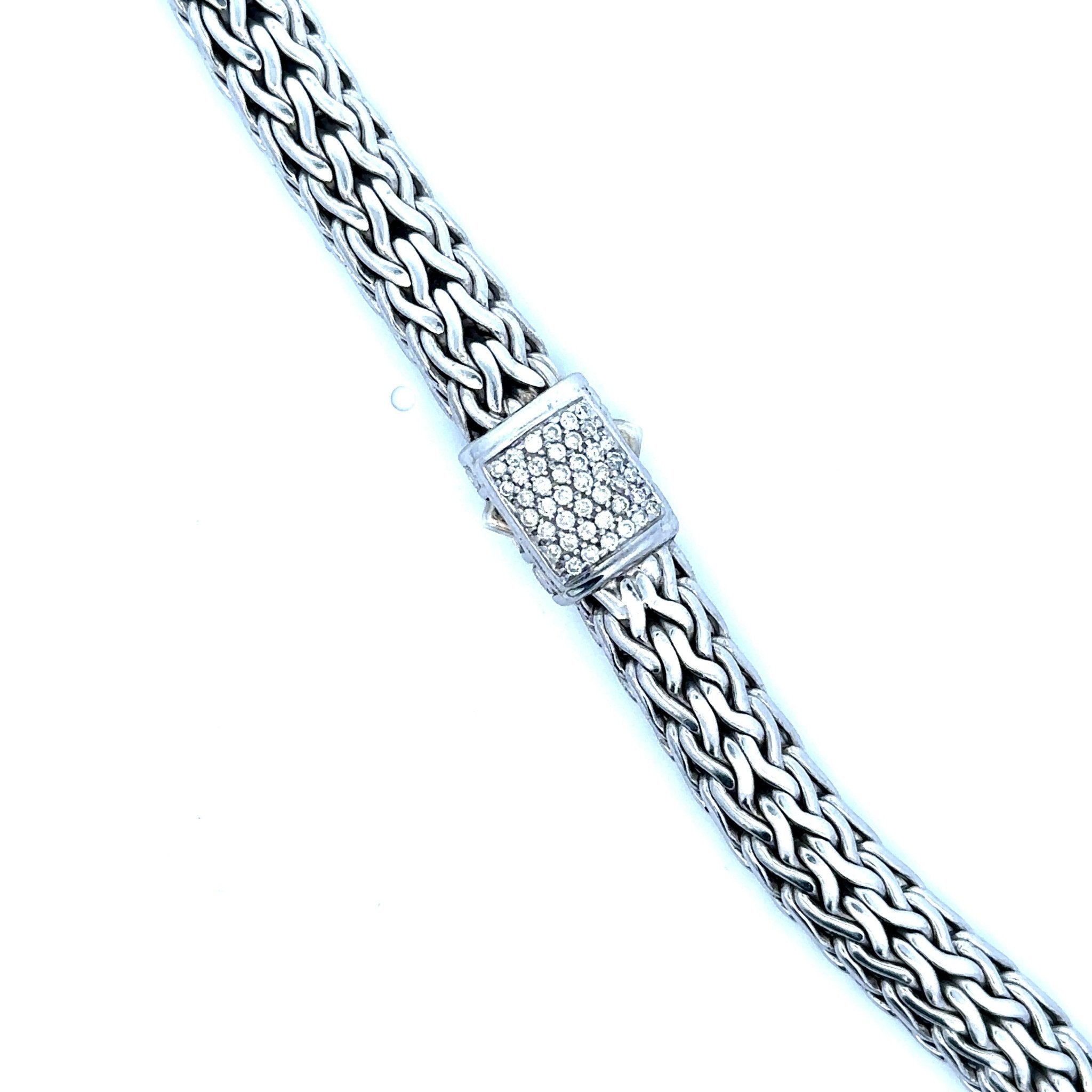 John Hardy Classic Chain Pave 5mm Necklace 16" - Chapel Hills Jewelry
